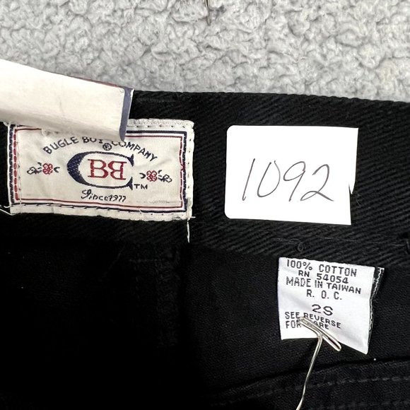 Bugle Boy Jeans Sz 2 Y2K High Rise Slim Fit Black Pant NWT - Picture 12 of 13